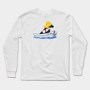 Nautical Preppy Salty Dog Black Lab Long Sleeve T-Shirt